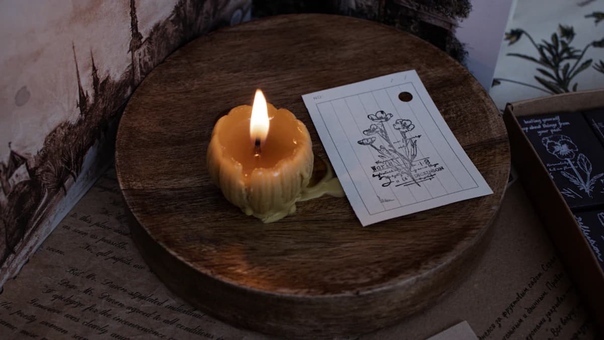 Un timbro di legno posizionato su una superficie con lettere e fogli